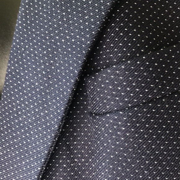 Vintage Polka Dot Peplum Blazer with Shoulder Pads - Picture 12 of 16